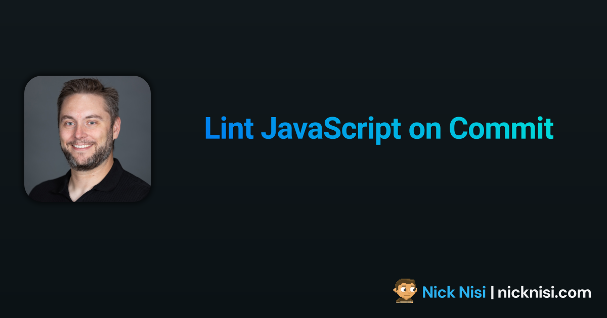 Lint JavaScript on Commit